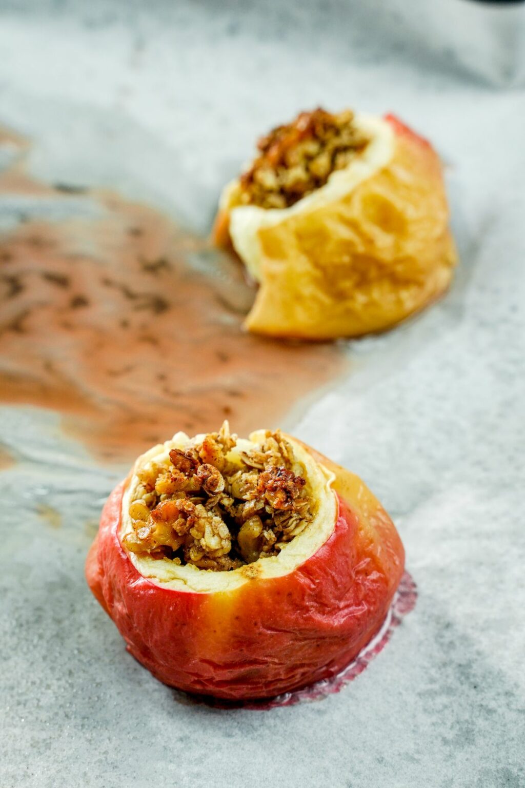 Baked Apples with Oatmeal Filling - Scrambled Chefs