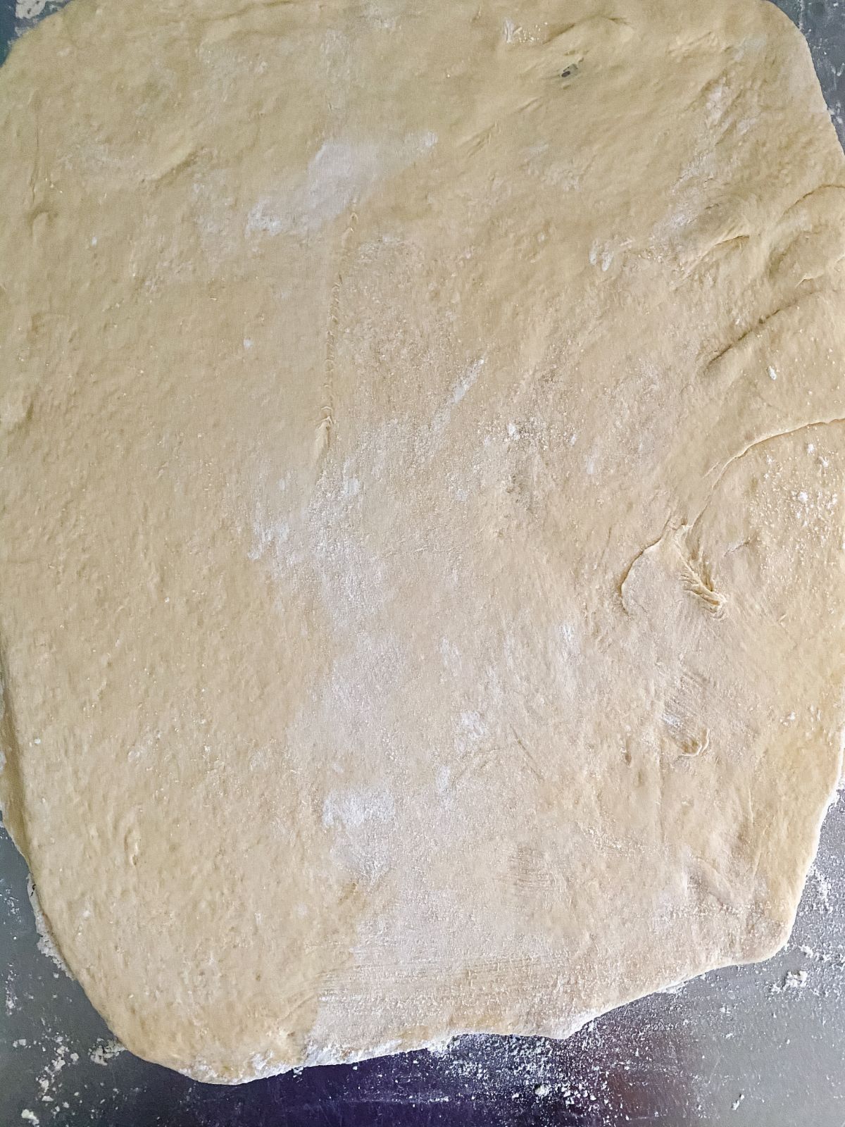 roll dough in a rectangle