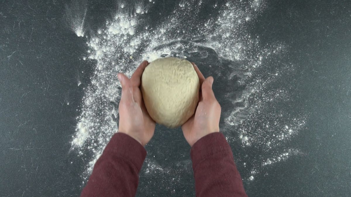 dough on lightly floured surface