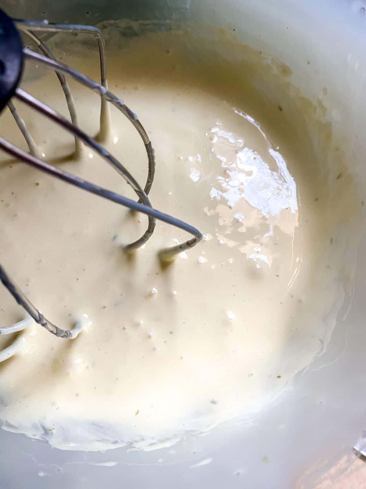 whisk in mixing bowl with pudding