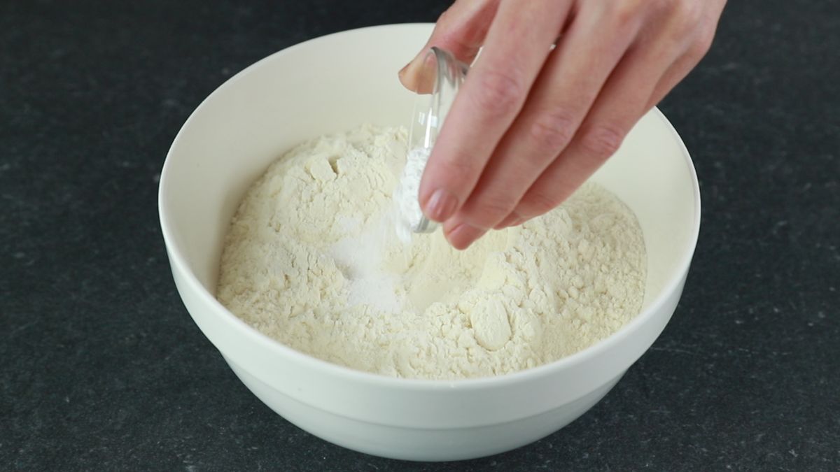 white bowl of flour