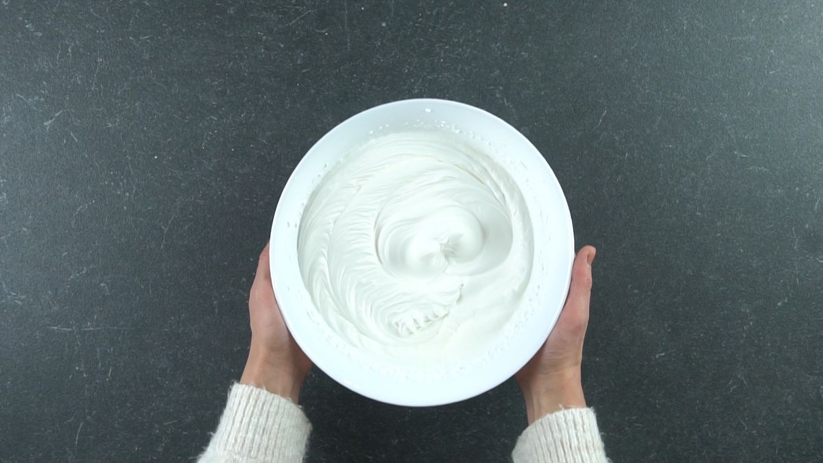 white bowl of whipped cream