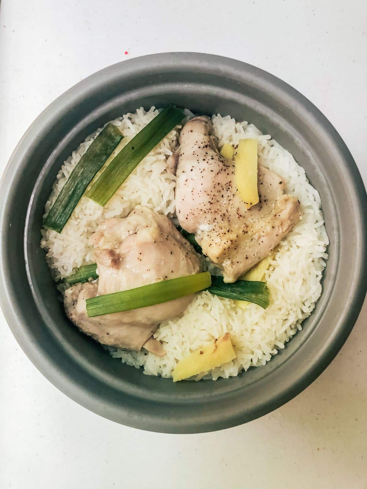 Rice Cooker Ginger Chicken and Rice