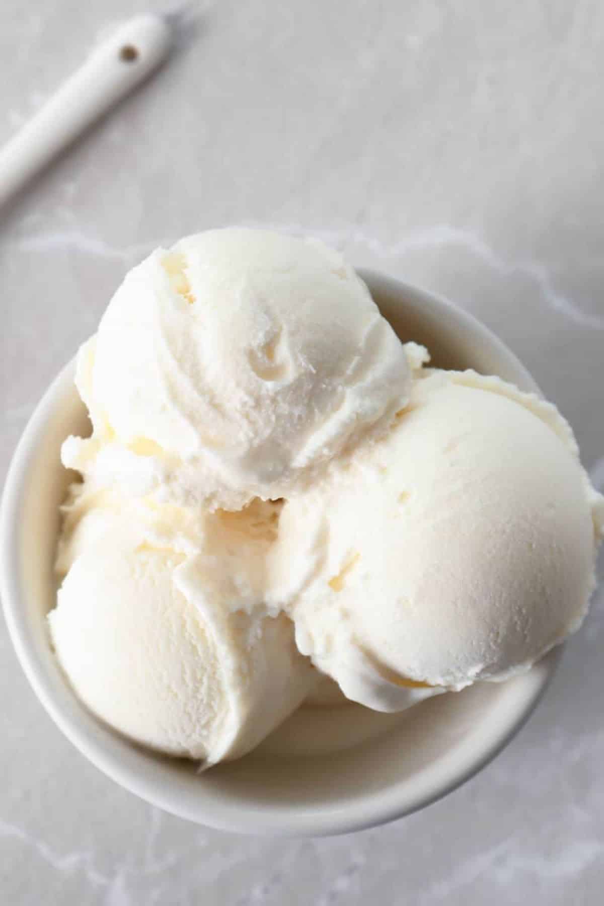 Sugar-Free Ice Cream in a white bowl.